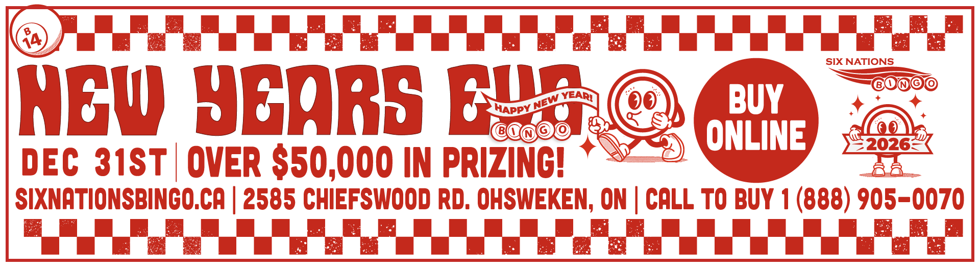 Six Nations Bingo presents New Years Eve