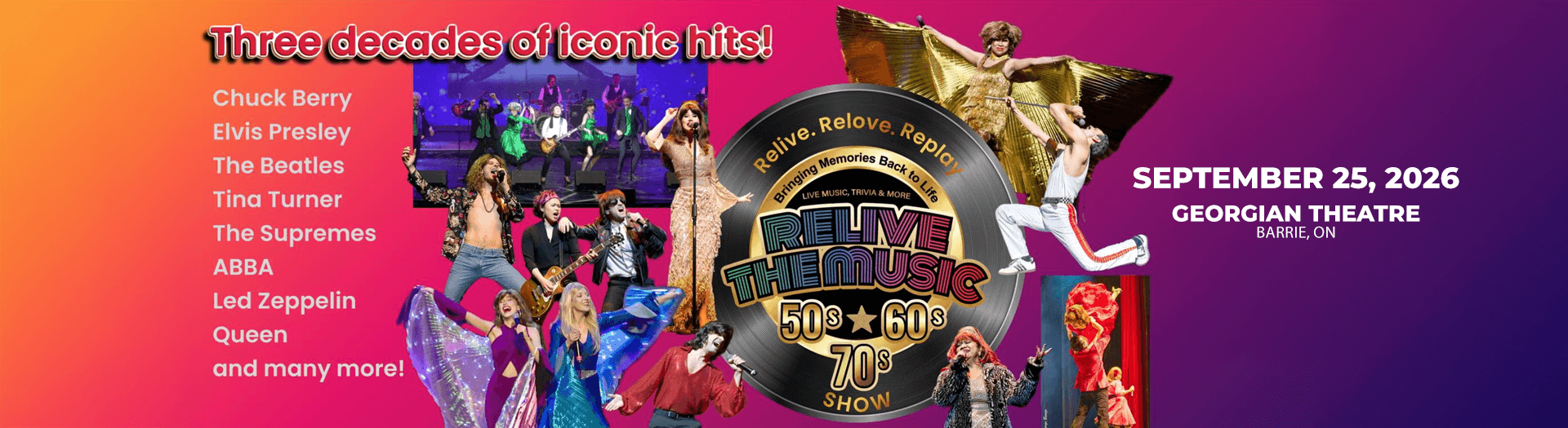 Simply the Best Talent presents Relive the Music 50s 60s & 70s SHOW
